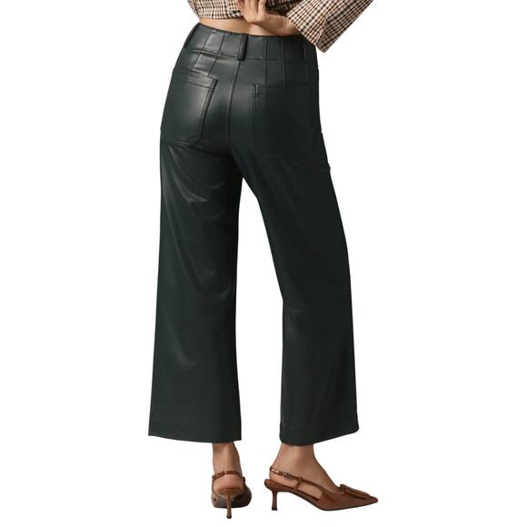 Maeve Colette Wide-Leg Vegan Navy Leather Pants Size 16W New with Tag MSRP $148 - Picture 7 of 12